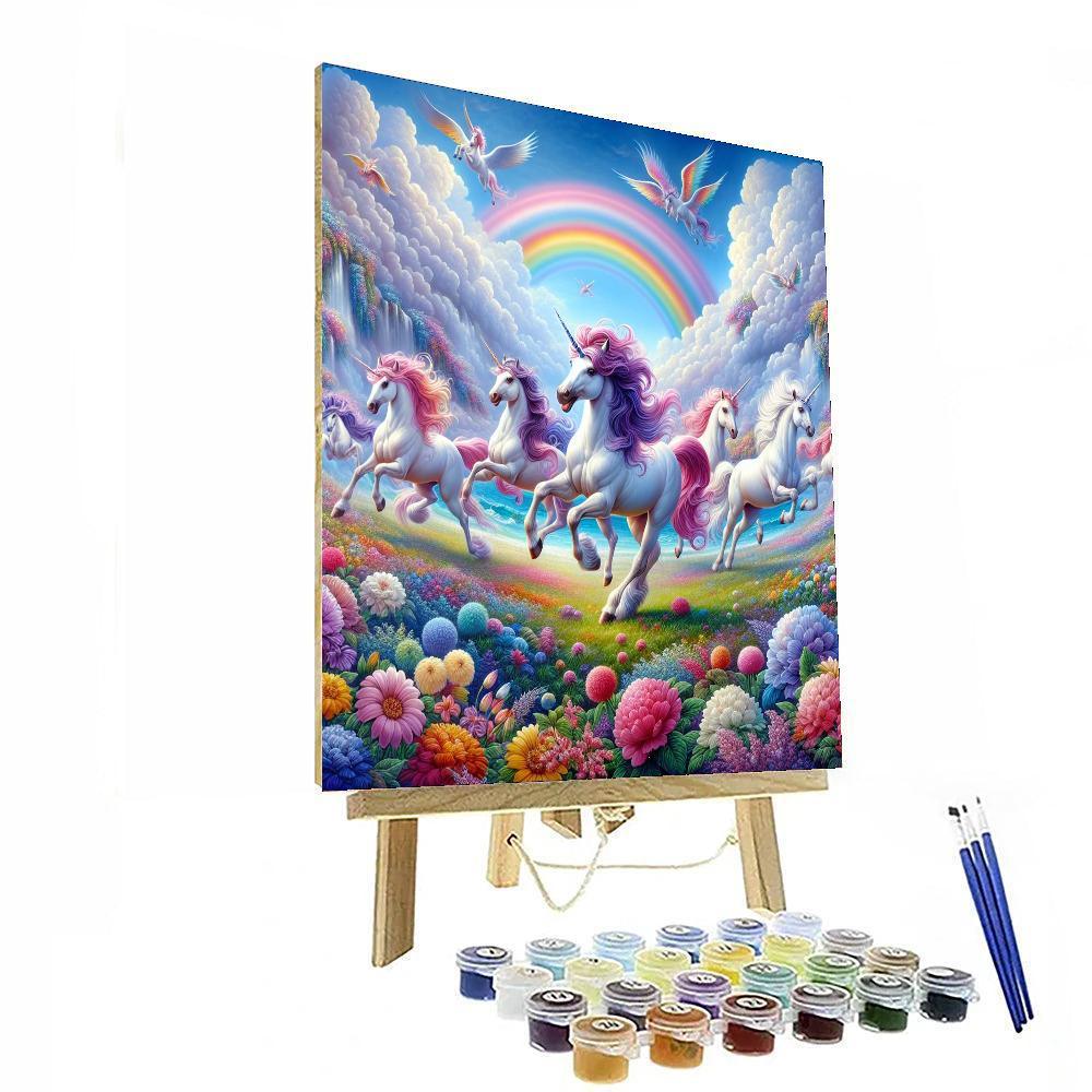 Frolicsome Fantasy Unicorns DIY Paint By Numbers