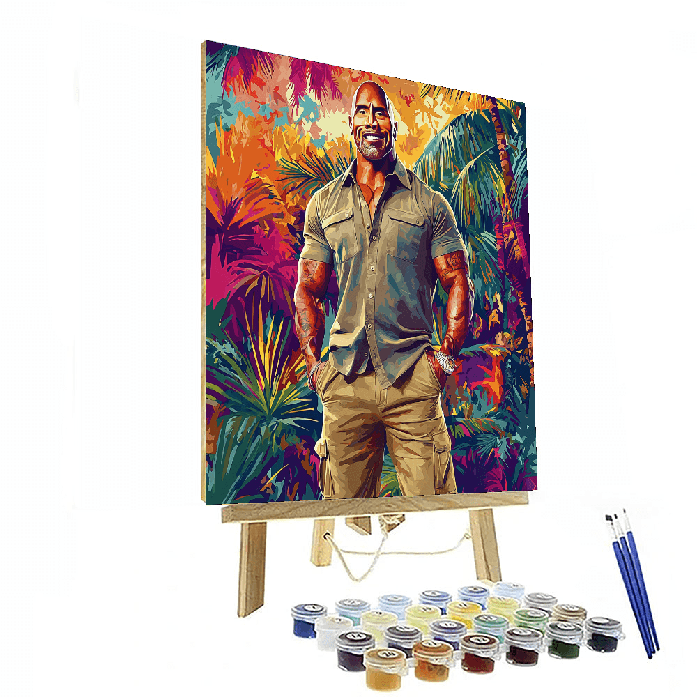 Dwayne Johnson: The Rock Solid Force Of Action Paint By Number