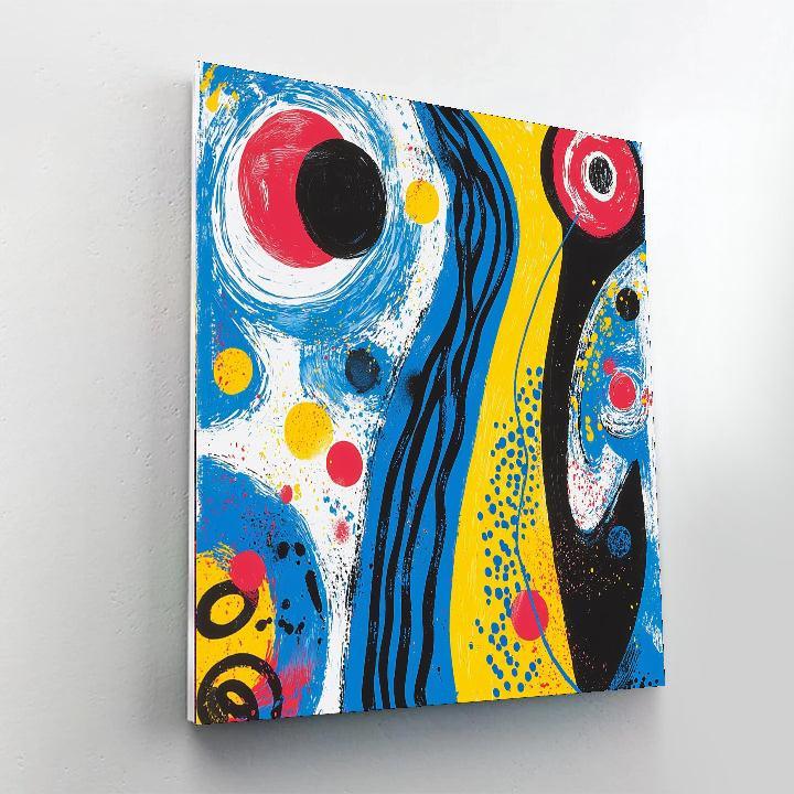 Joan Miró Inspired Cosmic Whirl  Paint By Color