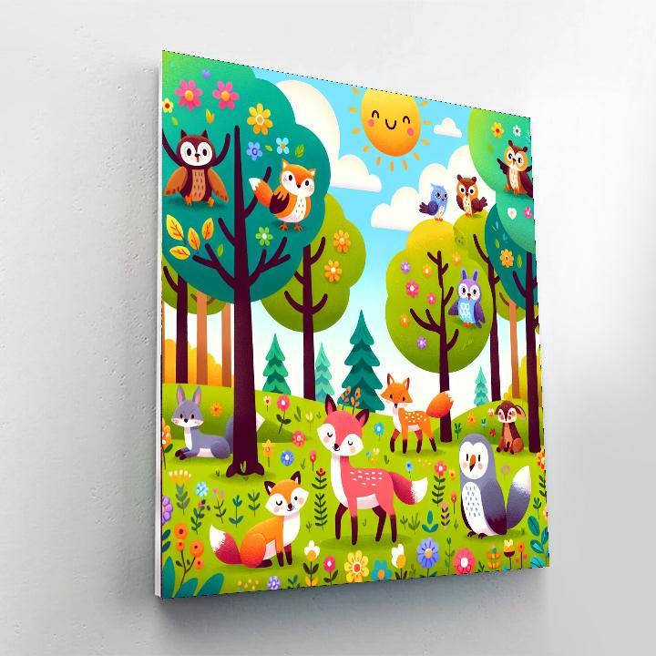 Fairytale Forest Frolics Number Painting