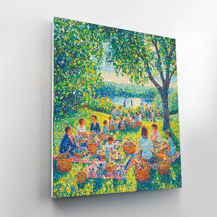 Georges Seurat Inspired Seurat Inspired Picnic  DIY Paint By Numbers