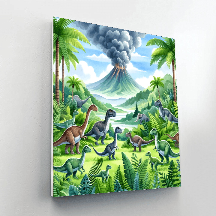 Dinosaur Jungle Safari Paint By Numbers Kits