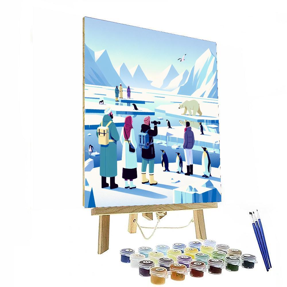 Polar Wildlife Expedition Painting Number Kit