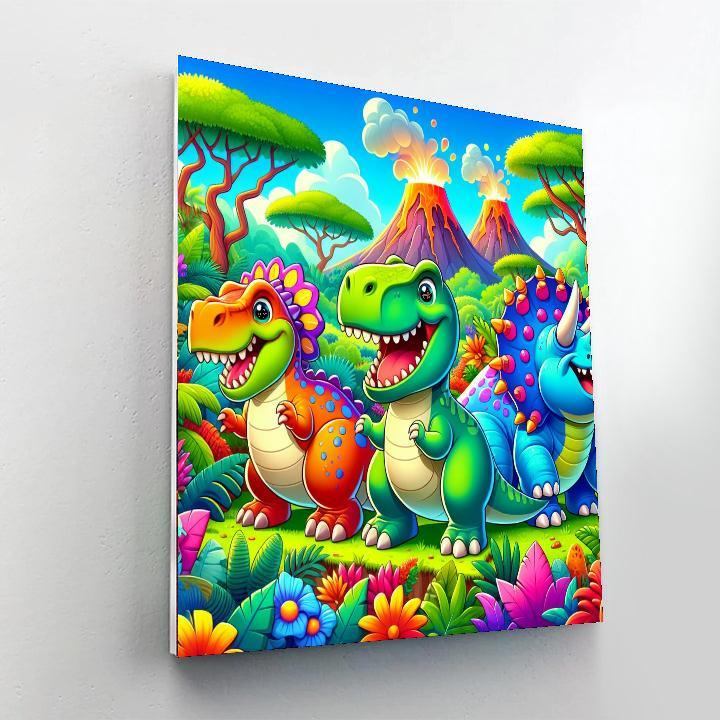Dinosaur Fun Days Paint By Number