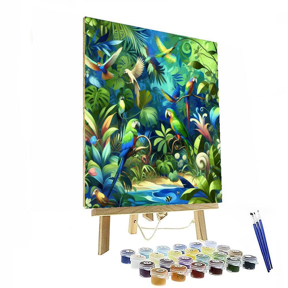 Colorful Rainforest Haven Paint By Color