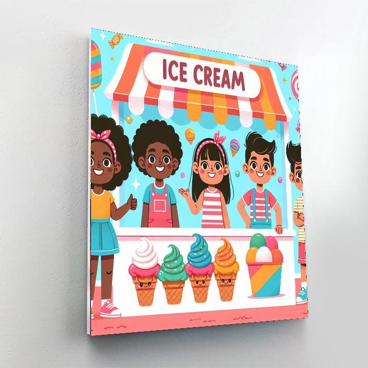 Exciting Ice Cream Shop Paint By Number