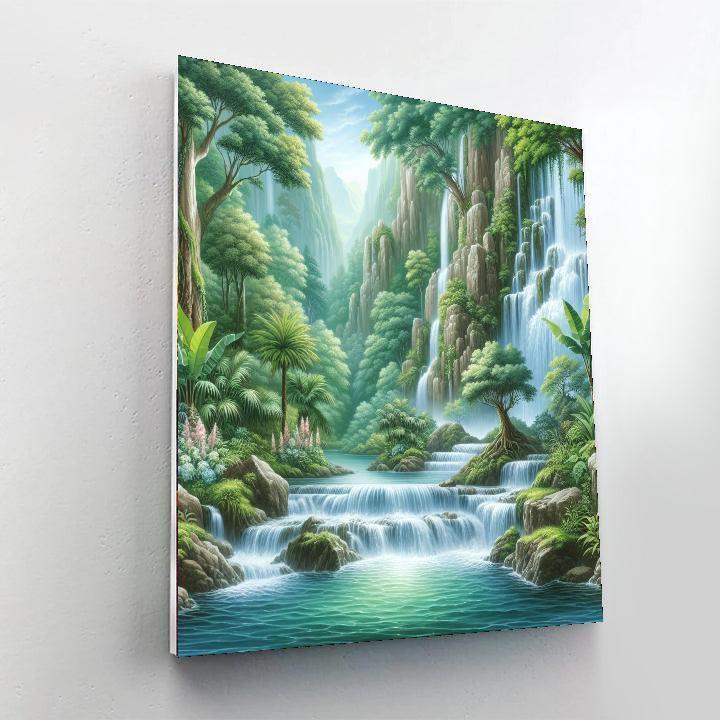 Mystical Waterfall Enclave DIY Paint By Numbers
