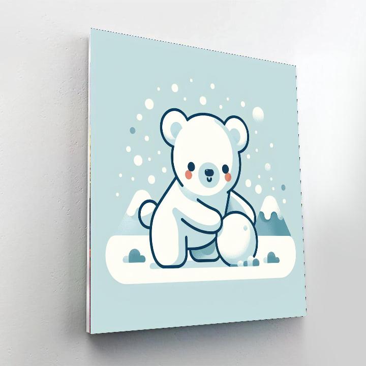 Friendly Polar Bear Playtime Numbered Painting Kits