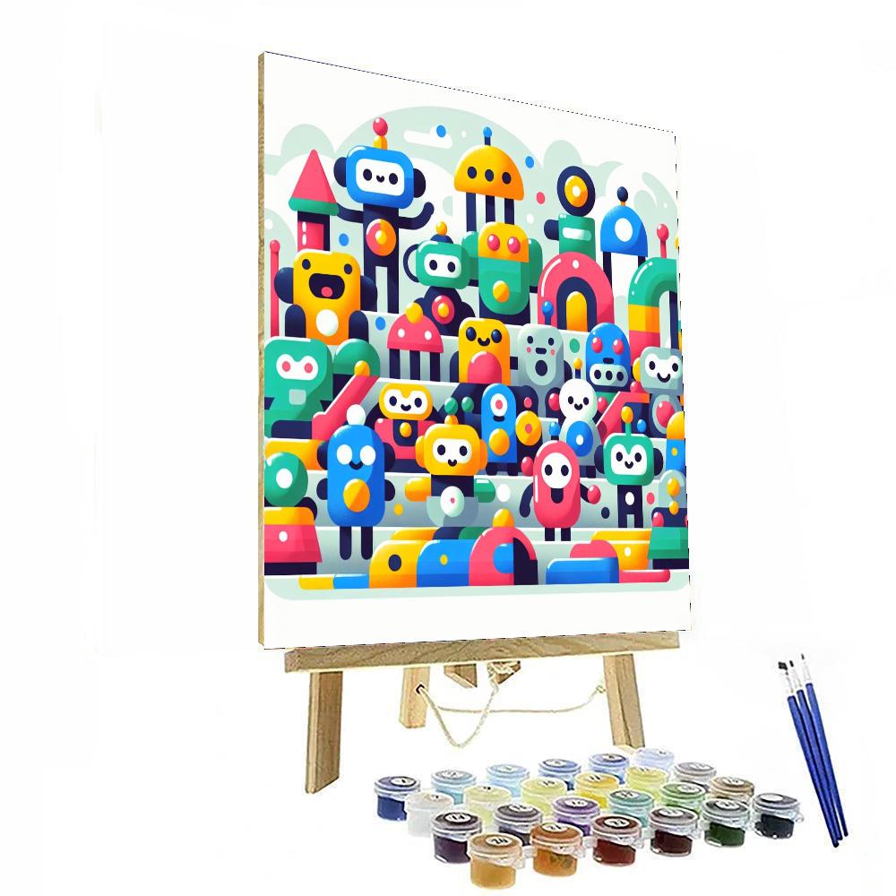 Rocking Robots Painting Number Kit