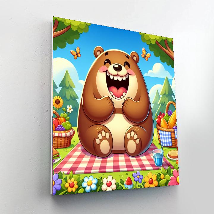 Bubbly Bear's Picnic Paint By Number