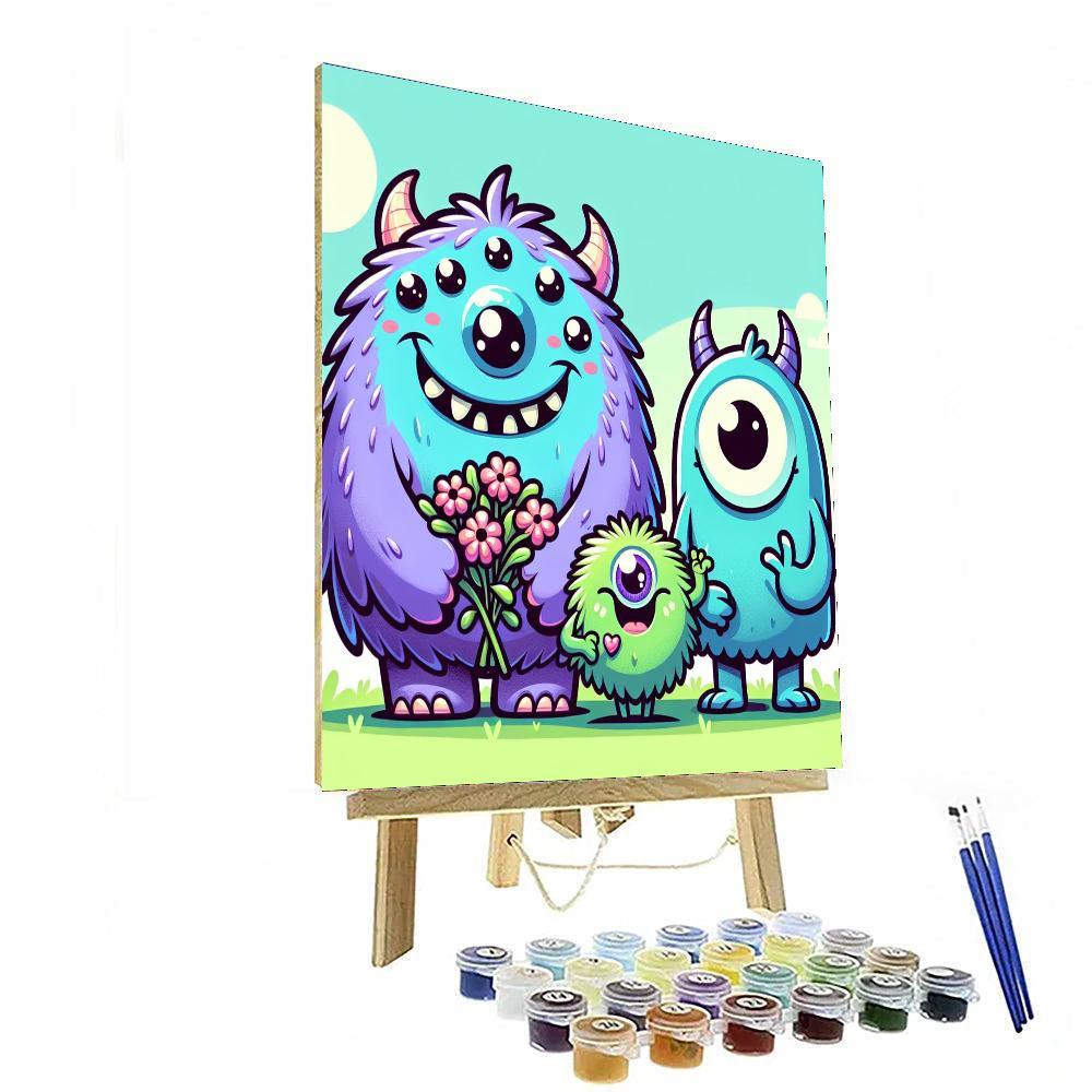 Colorful Monster Friends Paint By Number