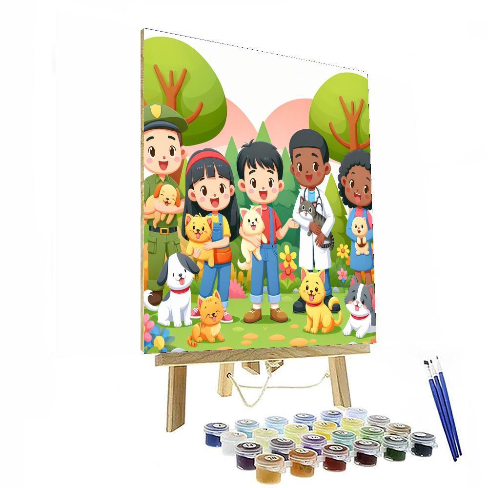 Animal Rescue Team Paint By Numbers Art