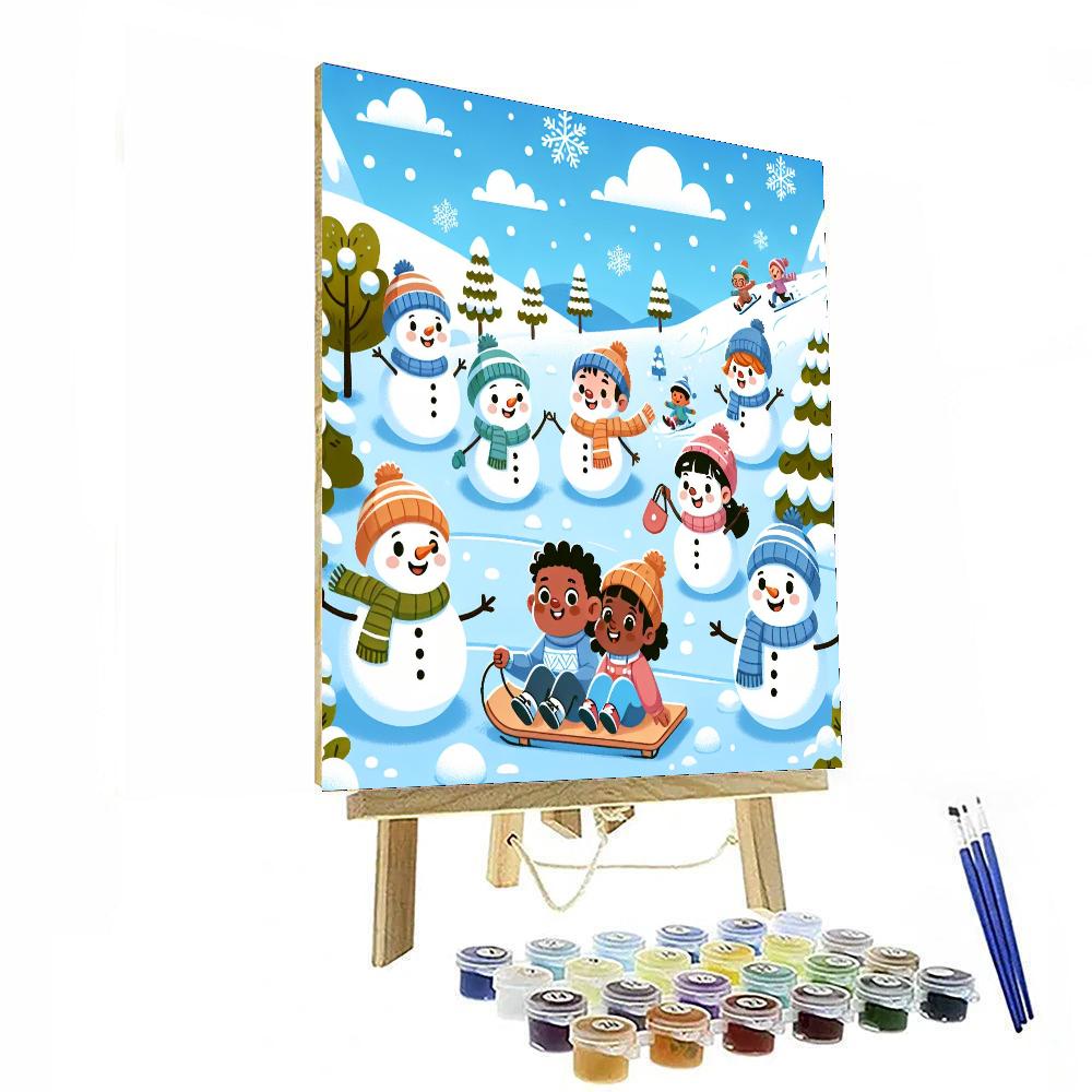 Frosty Fantasy Land Number Painting