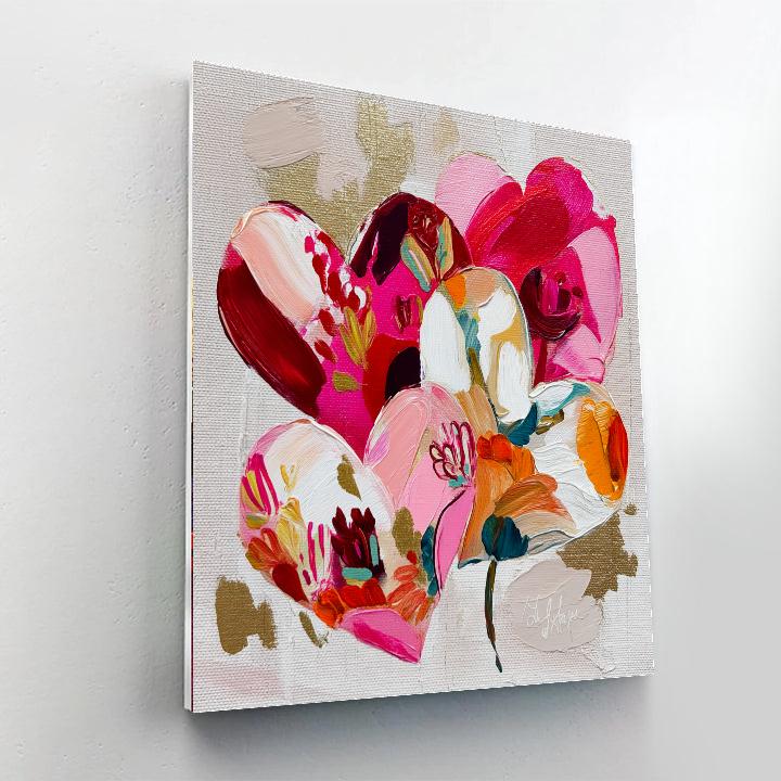 Hearts United By Love DIY Paint By Numbers