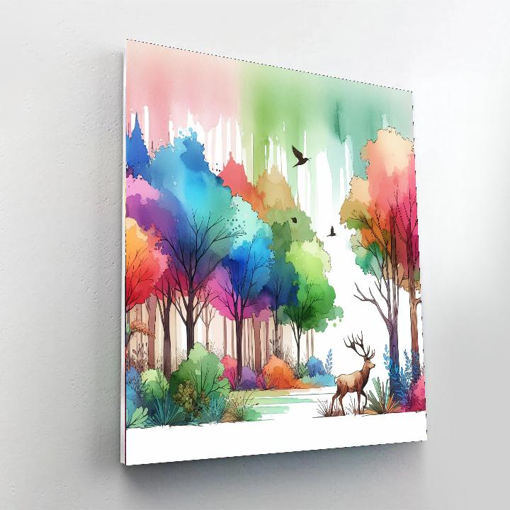 Whimsical Watercolor Woods Numbered Painting Kits