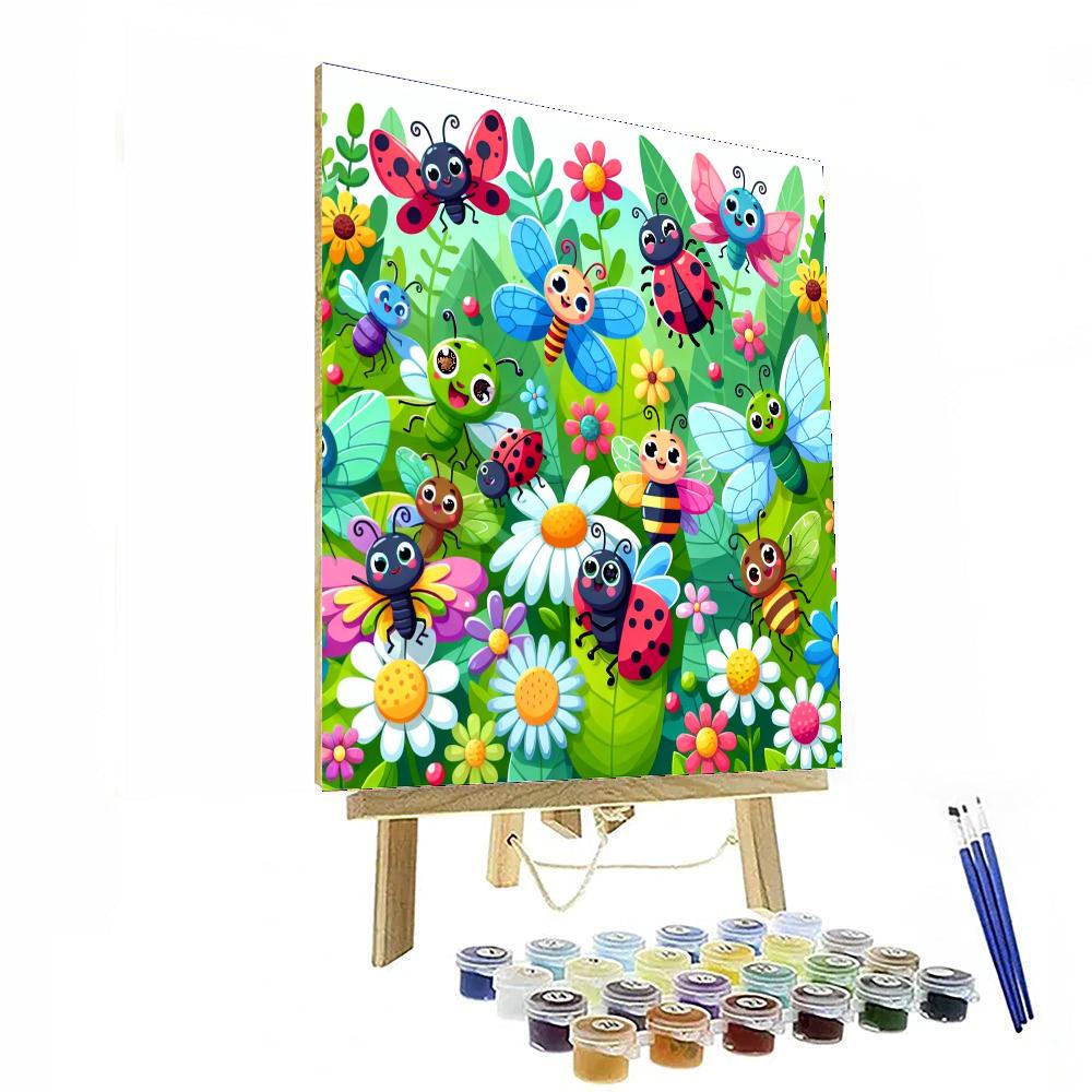 Colorful Insect Kingdom Number Painting