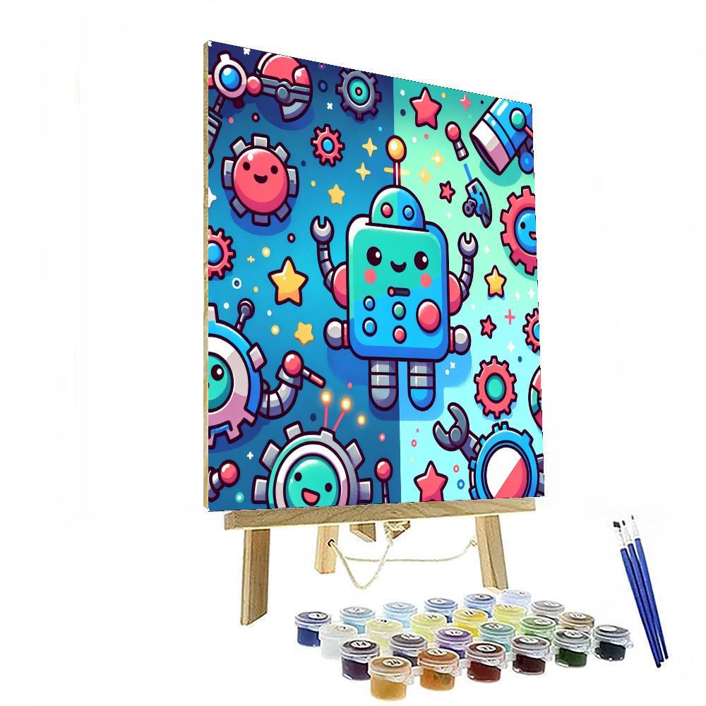 Silly Robot Friends Paint By Numbers Kits