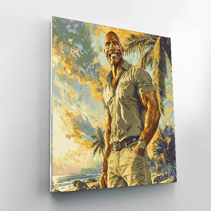 Dwayne Johnson: The Rock's Electrifying Journey Paint By Color