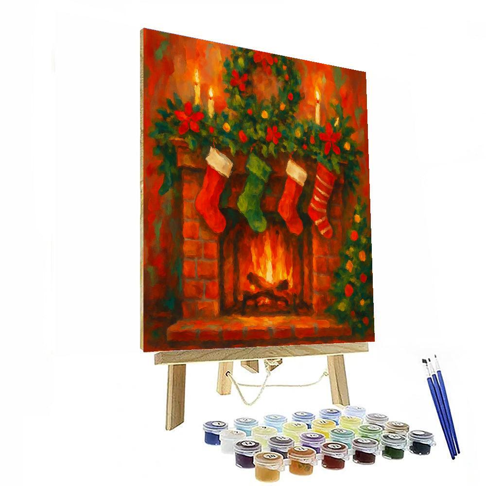 Christmas Hearth Warmth Number Painting