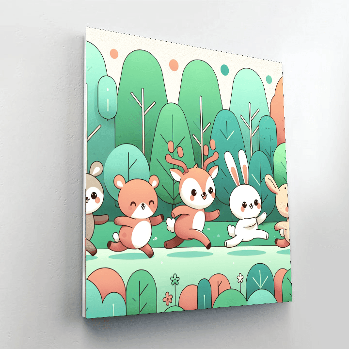 Forest Animal Parade Paint By Number
