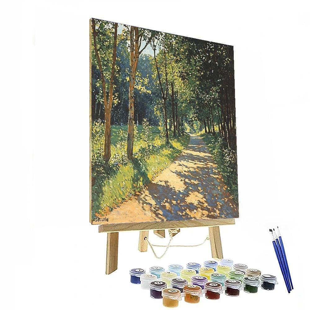 Alfred Sisley Inspired Luminous Woodland Scene  Paint By Numbers