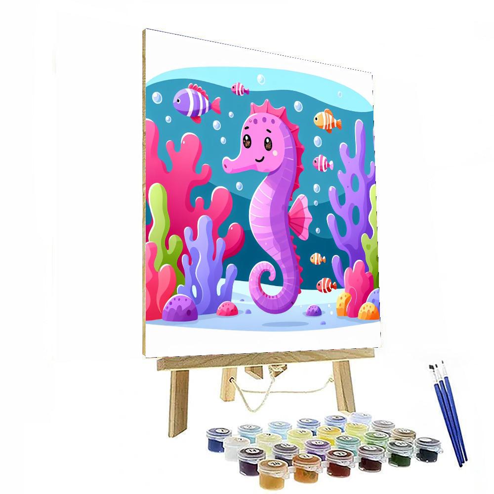 Curious Seahorse Paint By Number
