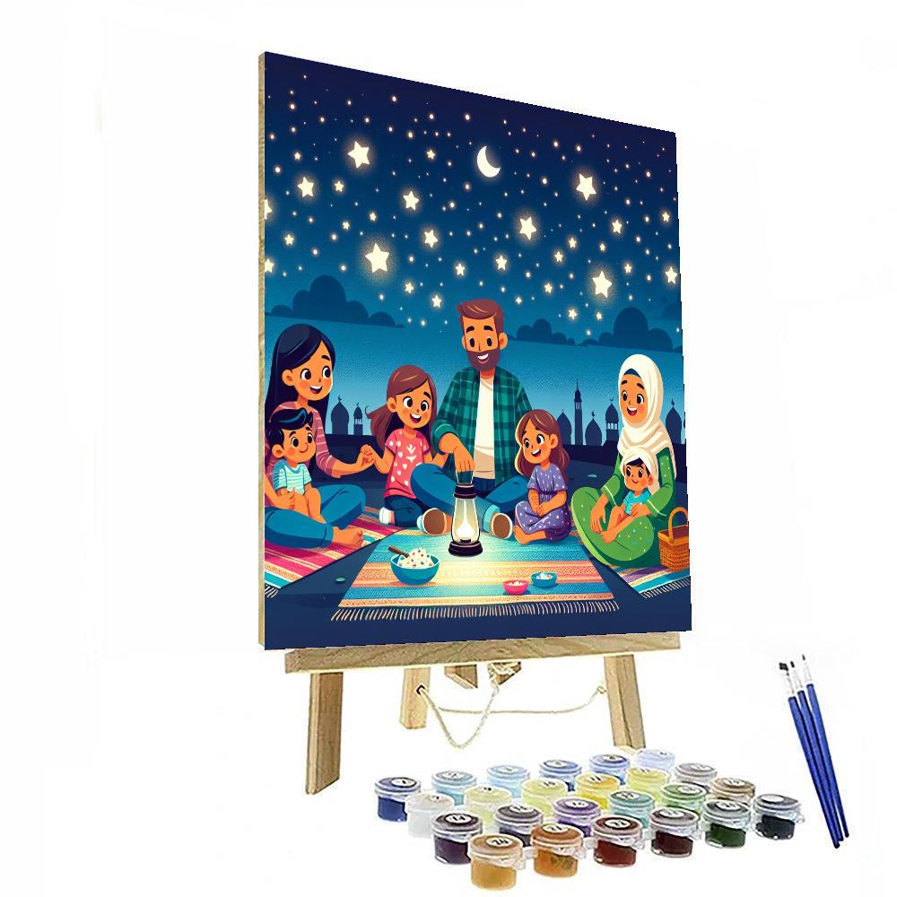 Starry Night Picnic Number Painting