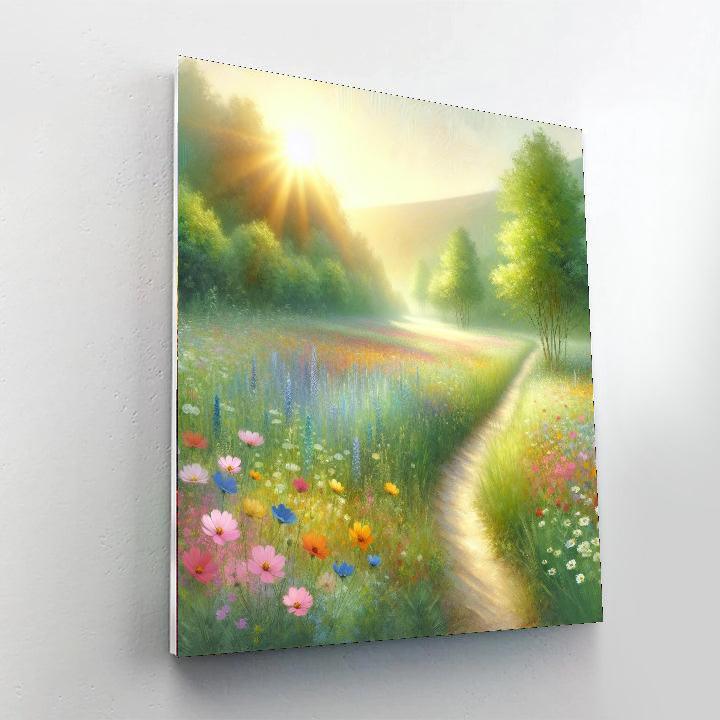 Sunlit Meadow Path Paint By Numbers