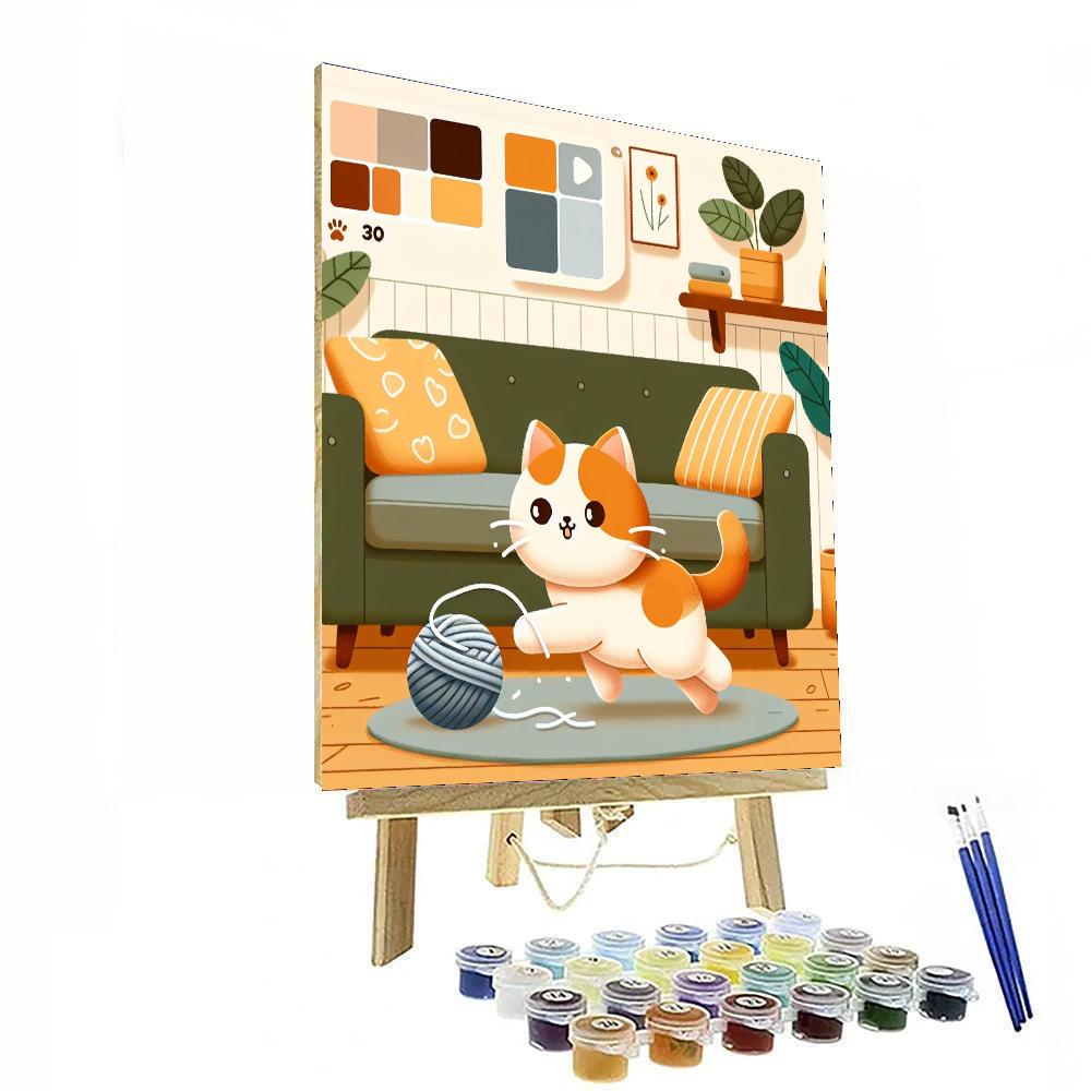 Clever Cat Caper Number Painting