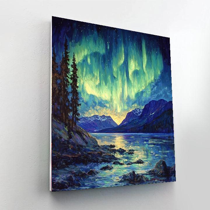 Frederic Edwin Church Inspired Celestial Northern Lights  Paint By Numbers Kits