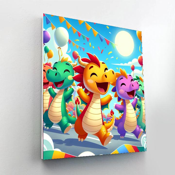 Dancing Dragon Parade Painting Number Kit