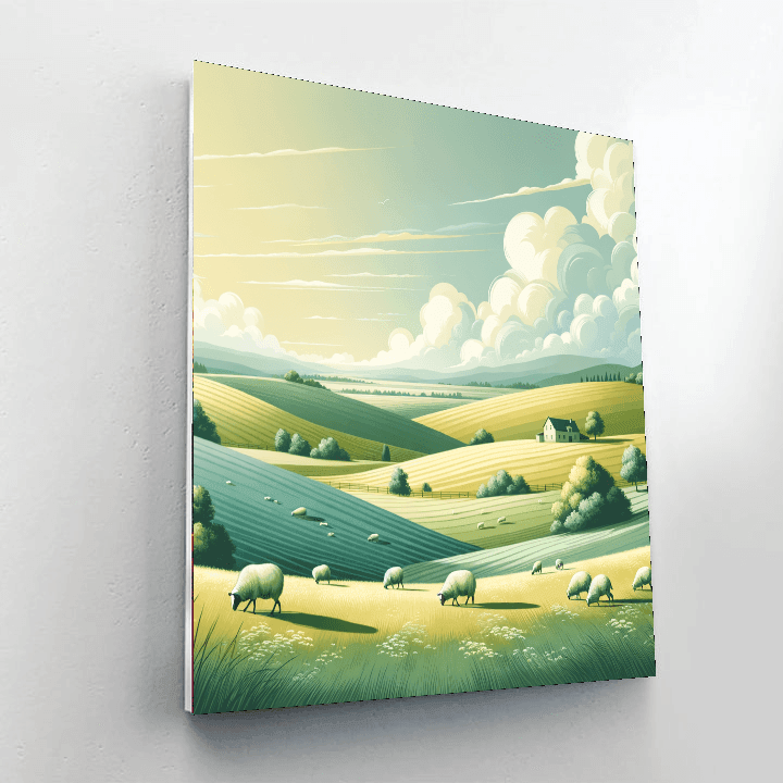 Peaceful Pastoral Scene DIY Paint By Numbers
