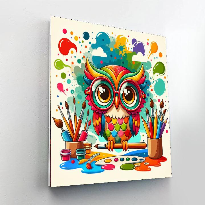 Artistic Owl Painting Number Kit