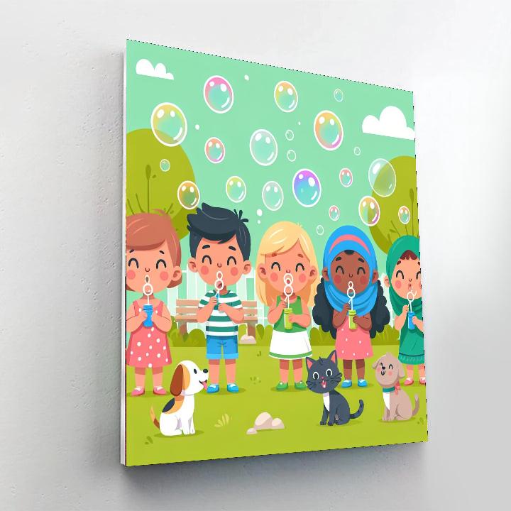 Bubble-blowing Bonanza Number Painting