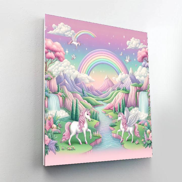 Mythical Unicorn Quest Paint By Numbers Art