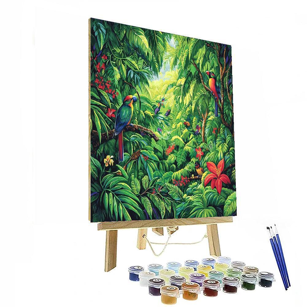 Henri Rousseau Inspired Melody Of The Jungle  Paint By Numbers