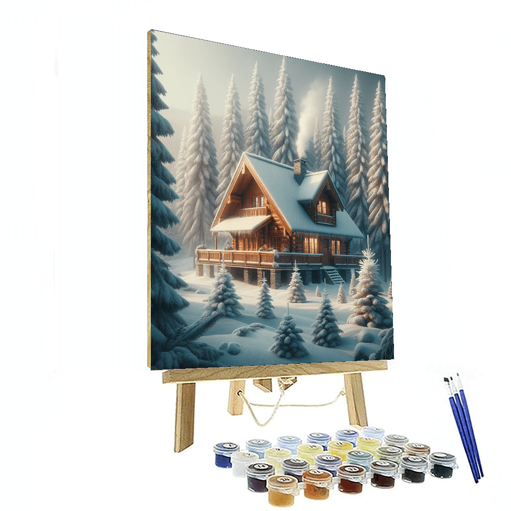 Charming Winter Retreat Painting Number Kit