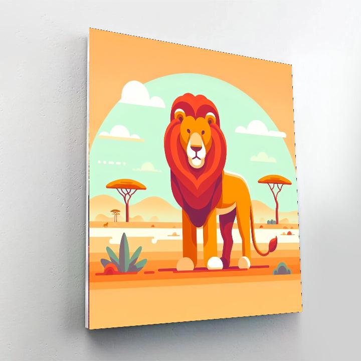 Safari Expedition Lion Numbered Painting Kits