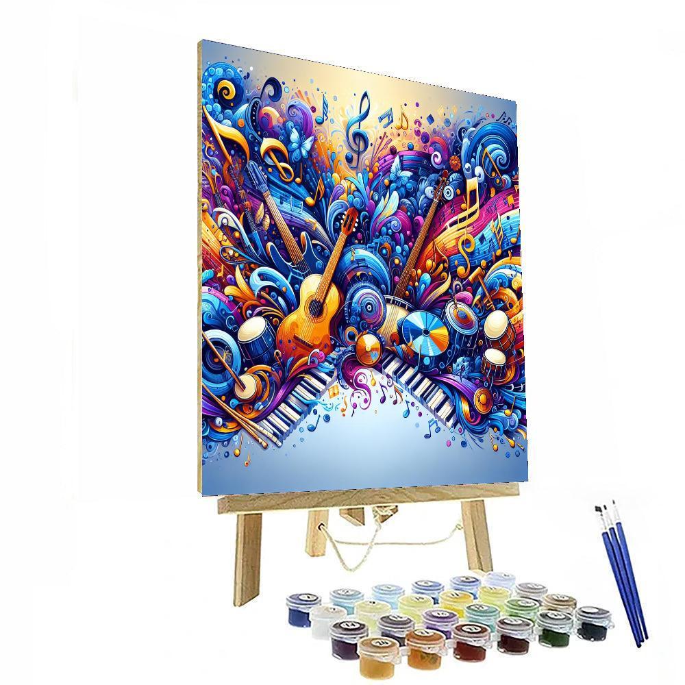Music's Melodic Rhythm Painting By Numbers Kit