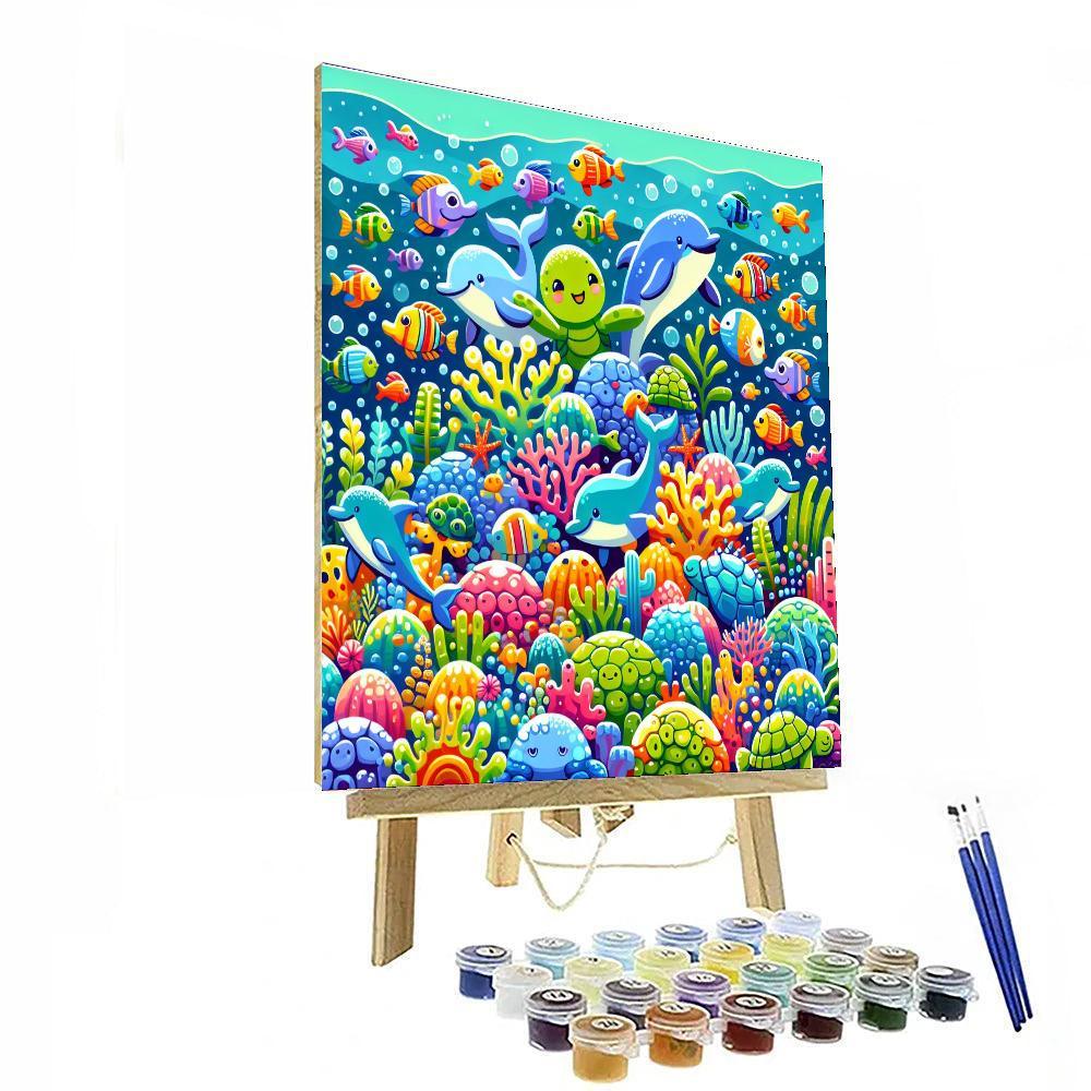 Colorful Ocean Fiesta Number Painting