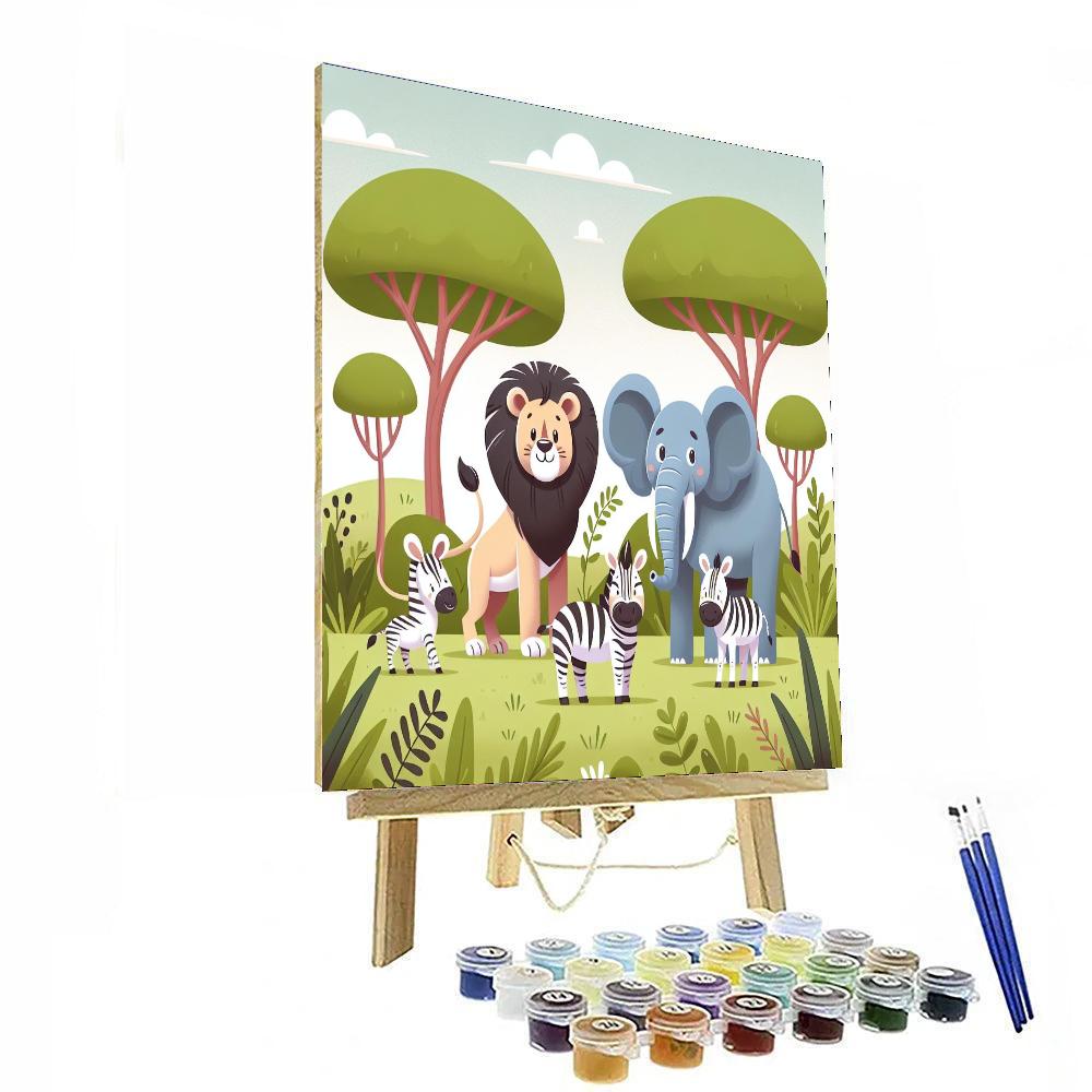 Safari Jungle Safari Paint By Numbers