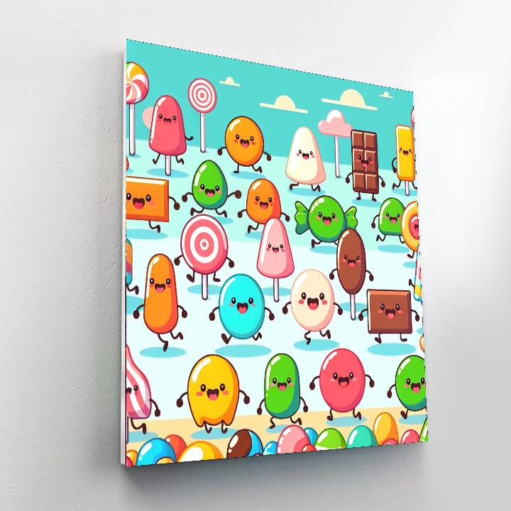 Charming Candyland Chase Painting By Numbers Kit