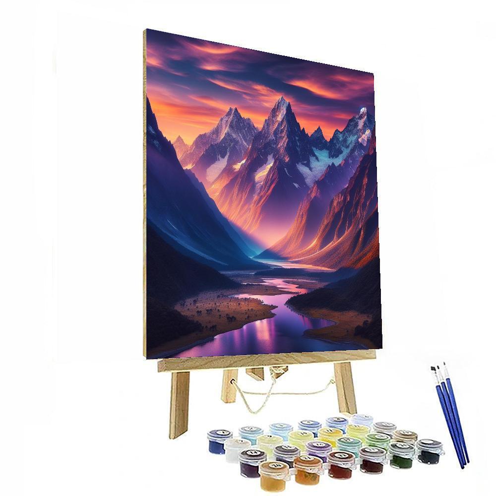 Majestic Mountain Heights Paint By Numbers Art