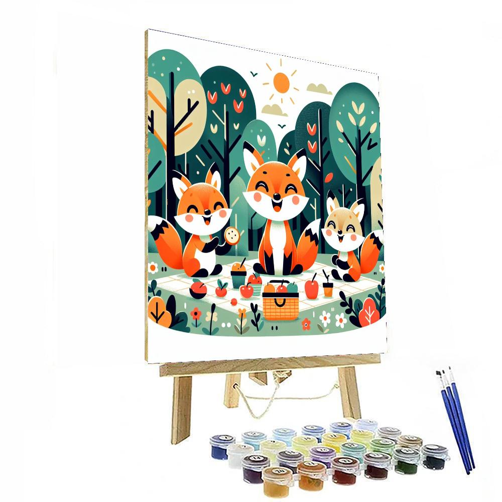 Fluffy Fox Friends Paint By Numbers Kits