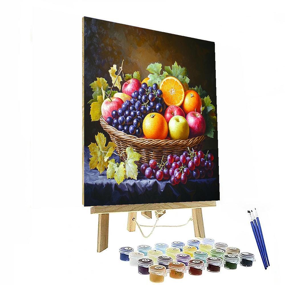 Caravaggio Inspired Renaissance Fruit Medley  Paint By Numbers