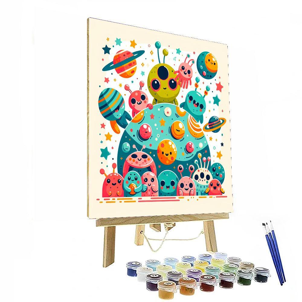 Outer Space Critters Paint By Numbers