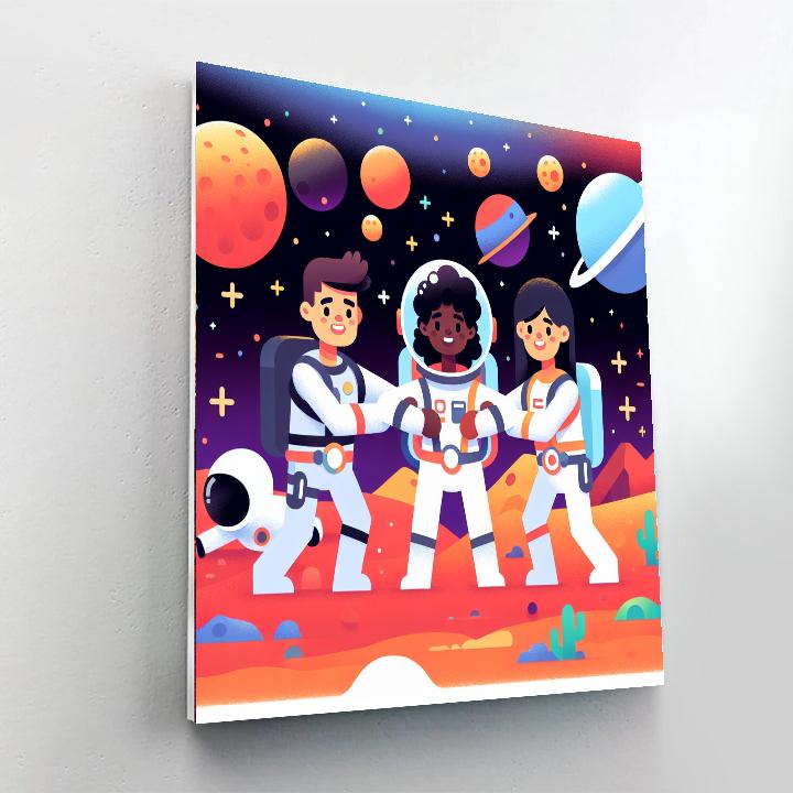 Dynamic Space Rescue Team Number Painting