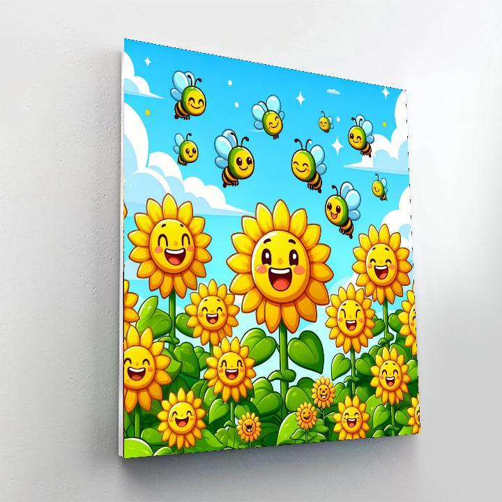 Cheerful Sunflower Festival Paint By Numbers Kits