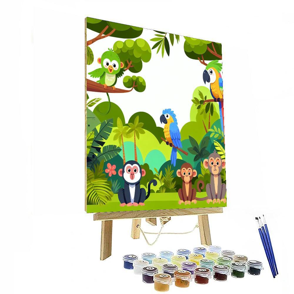 Radiant Rainforest Rhythm Paint By Color