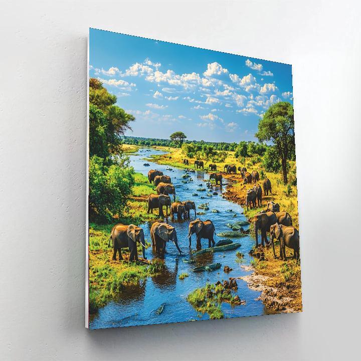 Chobe National Park - Botswana Numbered Painting Kits